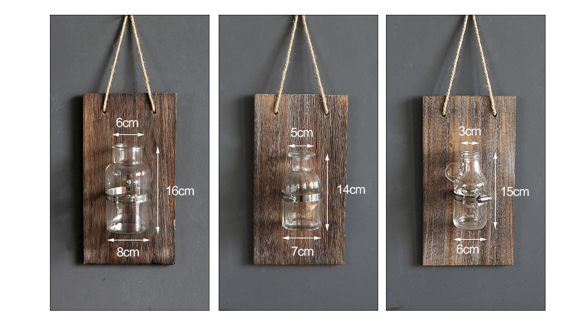 Rustic Reclaimed Wood Hanging Planter Sconce
