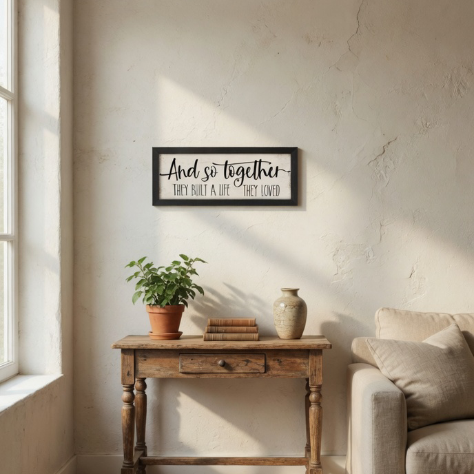 "And So Together They Built a Life They Loved" Rustic Farmhouse Decor