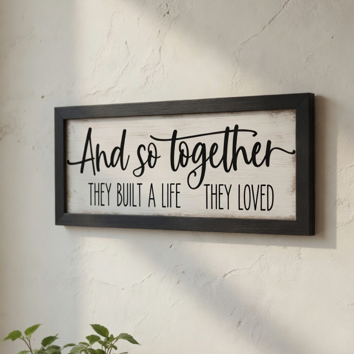 "And So Together They Built a Life They Loved" Rustic Farmhouse Decor
