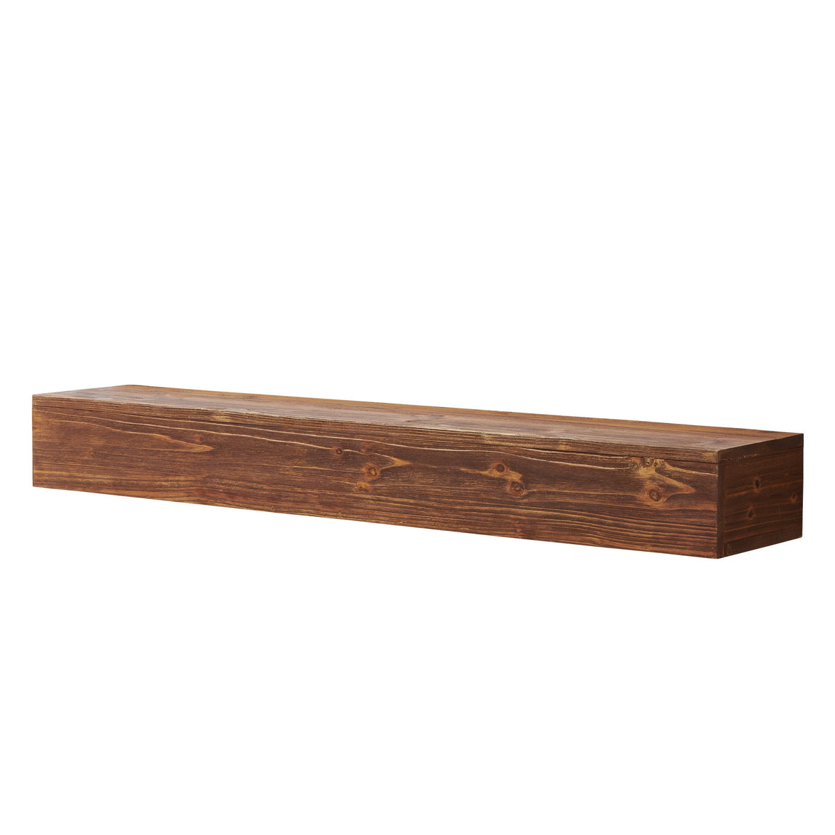 Rustic Fireplace Mantel Shelf | 72” Floating Beam